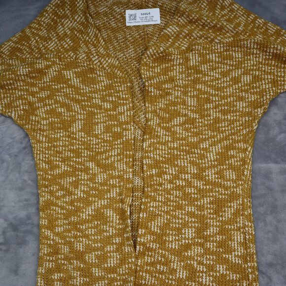 Banjul Sweater Womens S Yellow Long Sleeve Knitted Open Front Cardigan - Picture 9 of 16